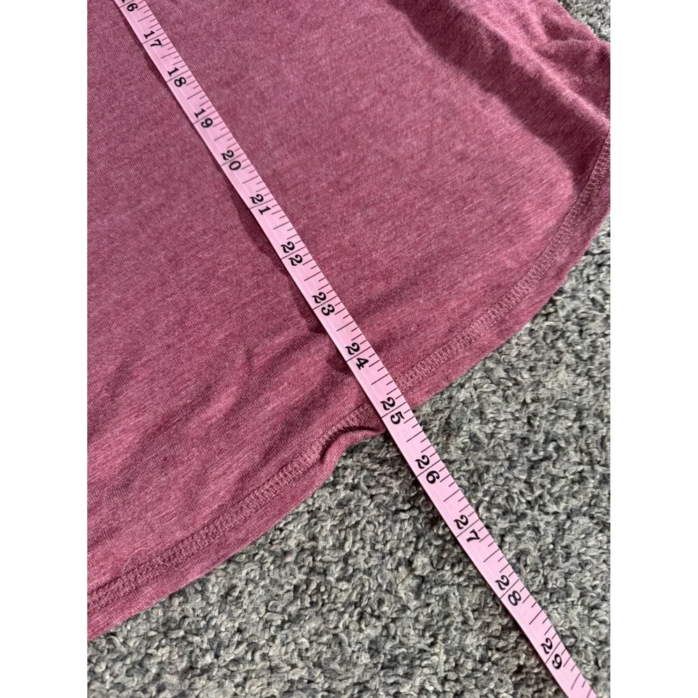 Jessica Simpson V-Neck Tee Women XL‎ Pink Heathered Short Sleeve Relaxed Soft